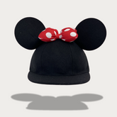Minnie Mouse hat with ears and polka-dot bow for Disney trips