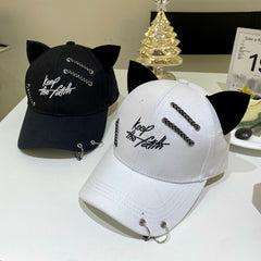 “Keep the Faith” Cat Ears Pierced Cap