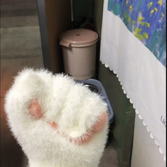 Fluffy 3D Cat Paw Winter Gloves