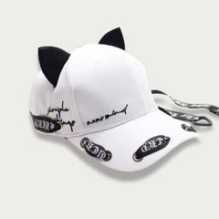 Gothic Ribbon Cat Ear Baseball Cap
