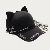 Gothic Ribbon Cat Ear Baseball Cap