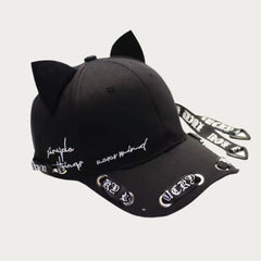 Gothic Ribbon Cat Ear Baseball Cap