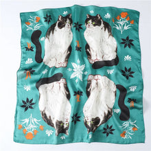 Load image into Gallery viewer, Cat Print Silky Scarf
