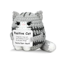🎁 FREE - Handmade Crochet Positive Cat Nugget