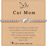 🎁 FREE - Cat Mom Bracelet With Heartfelt Message Card
