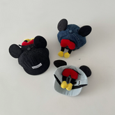 Adorable Bow & Ears Denim Short Brim Cap For Kids