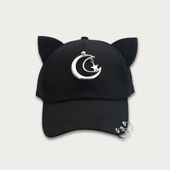 Rebel Moon Gothic Cat Ears Cap