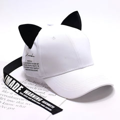 Hip Hop Kitty Baseball Cap with Printed Strap