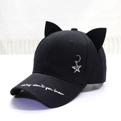 K-pop Style Starred Cat Ear Cap