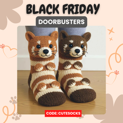 Adorable 3D Animal Hug Knitted Socks