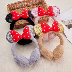 Minnie Bow Plush Ear Muffs