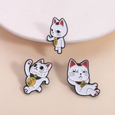 Playful Turbo Granny Cat Pins
