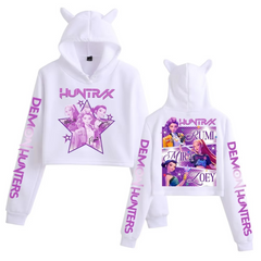Demon Hunters Cat Ears Cropped Hoodie
