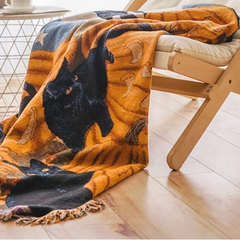 Spooky Cat Pumpkin Tapestry