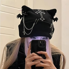 Gothic Cat Ears Beanie
