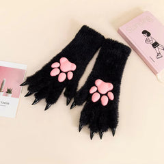 Fur Glove With Claw Paws