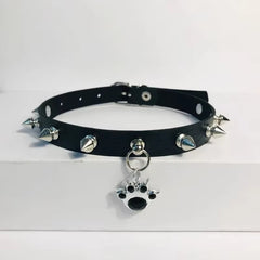 🎁 FREE - Gothic Cat Paw Charm Choker