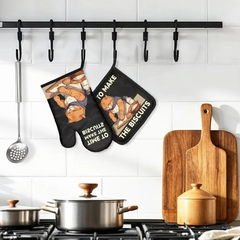 Cat Biscuits Oven Mitts and Pot Holders