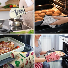 Cat Biscuits Oven Mitts and Pot Holders