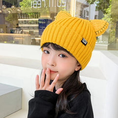 Winter Cat Ears Knitted Beanie