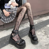 Gothic Kitty Fishnet Stockings