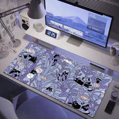 Extra Large Kawaii Black Cat Mousepad