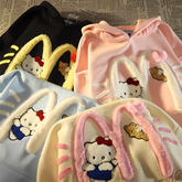 Kitty Inspired Embroided Hoodie