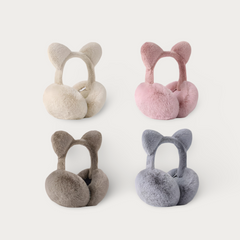 Plush Cat Ears Foldable Earmuffs