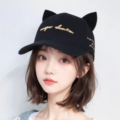 PurrScript Cat Ears Cap