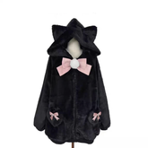 Fluffy Cat Ears Zip Up Hoodie