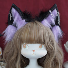 Load image into Gallery viewer, Gothic Furry Cat Ears Headband [Handmade]

