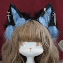 Load image into Gallery viewer, Gothic Furry Cat Ears Headband [Handmade]
