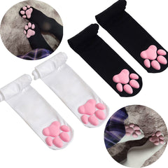 3D Pink Cat Paw Gloves & Stockings