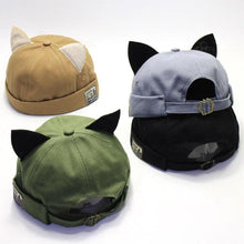 Load image into Gallery viewer, Brimless Docker Cat Ears Hat - NEW COLORS [Adjustable]
