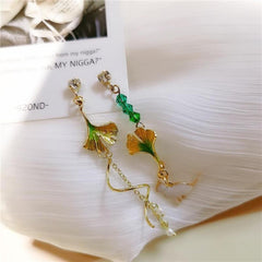 Cat In The Garden Dangling Earrings