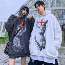 Load image into Gallery viewer, Gothic Cat Oversized Hoodies
