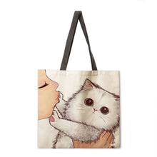 Load image into Gallery viewer, Playtime With Cat Tote Bags
