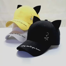 Load and play video in Gallery viewer, K-pop Style Starred Cat Ear Cap
