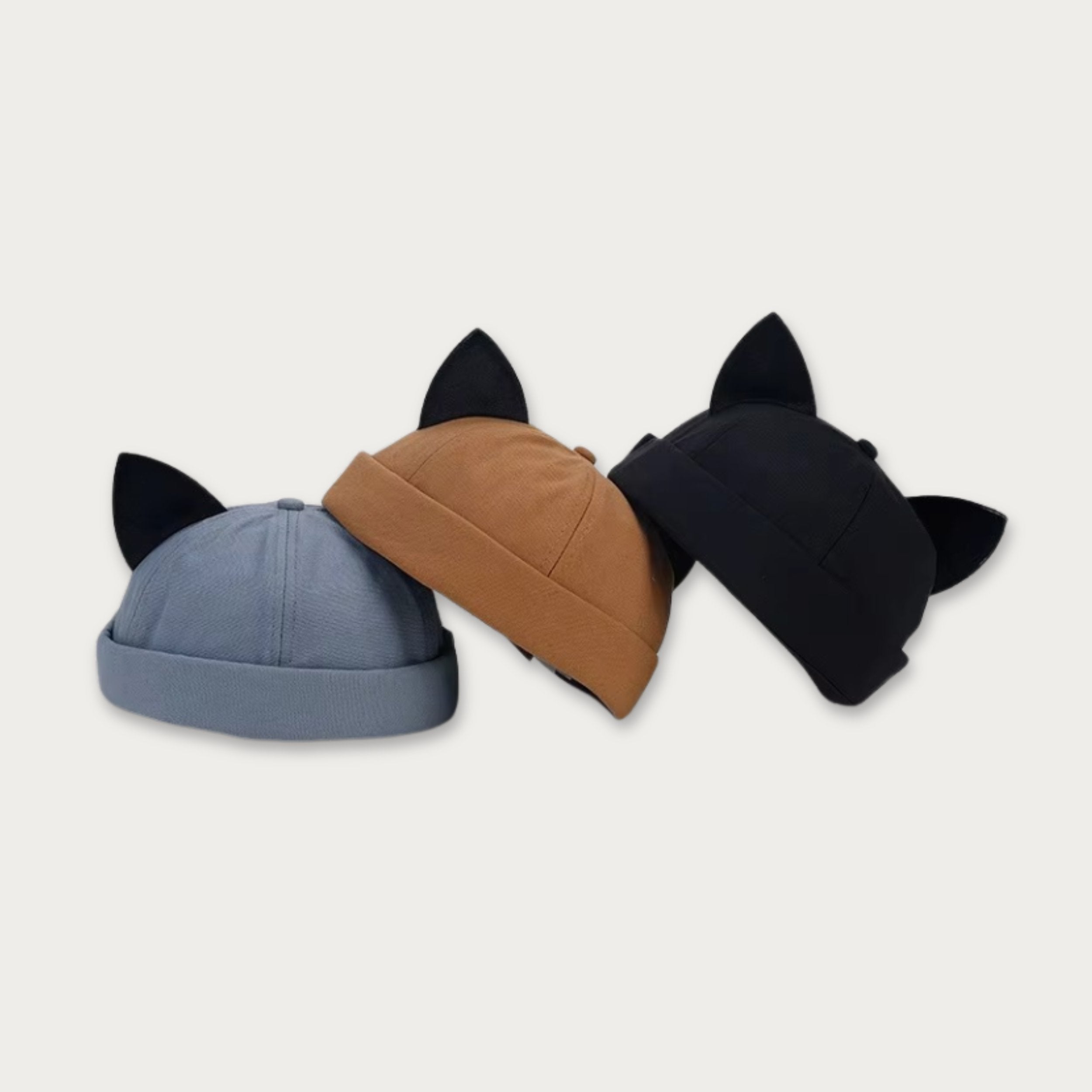 Brimless Docker Cat Ears Hat - NEW COLORS [Adjustable]