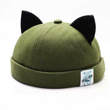 Load image into Gallery viewer, Brimless Docker Cat Ears Hat - NEW COLORS [Adjustable]
