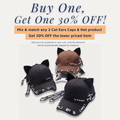 Gothic Ribbon Cat Ear Baseball Cap