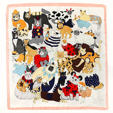 Load image into Gallery viewer, Cat Print Silky Scarf
