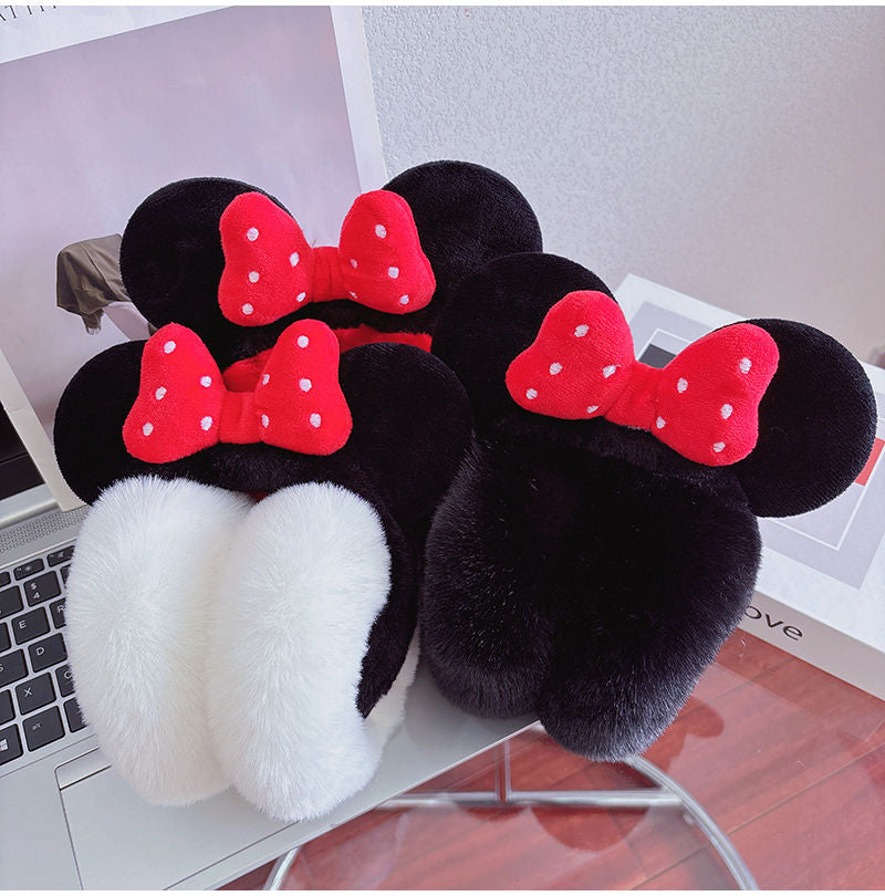 Plush Bow Ear Muff Warmers