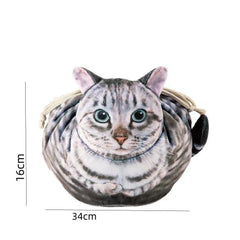 Purrfect Plush Cat Drawstring Makeup Bag