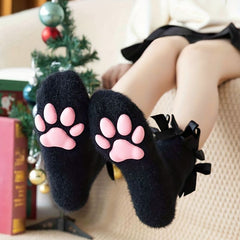 Paw Beans Padded Fluffy Socks