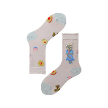 Load image into Gallery viewer, Forest Cat Fairy Jacquard Socks
