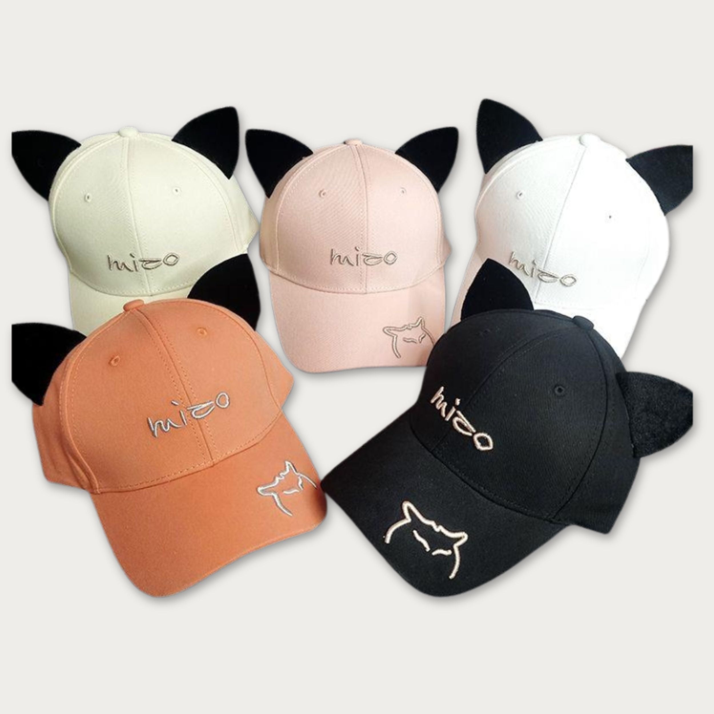 WhiskerCharm Embroidered Cat Ear Cap