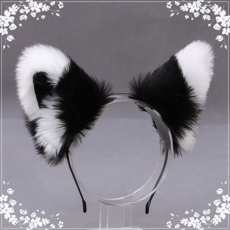 CLEARANCE - Furry Cat Ears Headband