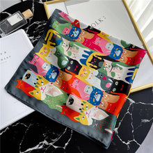 Load image into Gallery viewer, Cat Print Silky Scarf
