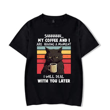 Load image into Gallery viewer, My Coffee and I Are Having A Moment T-shirt [Plus Sizes Available]
